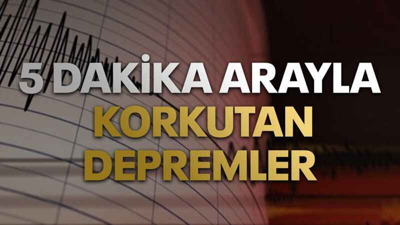 Gümüşhane'de 5 dakika arayla korkutan depremler